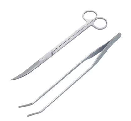 Aquarium Tools Set – RVS Aquascape Gereeadschap met Schaar, Pincet en Schep voor Plantenonderhoud