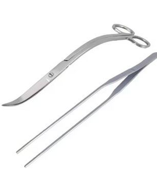 Aquarium Tools Set – RVS Aquascape Gereeadschap met Schaar, Pincet en Schep voor Plantenonderhoud