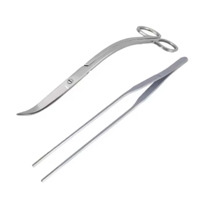 Aquarium Tools Set – RVS Aquascape Gereeadschap met Schaar, Pincet en Schep voor Plantenonderhoud