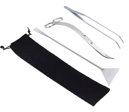 Aquarium Tools Set – RVS Aquascape Gereeadschap met Schaar, Pincet en Schep voor Plantenonderhoud