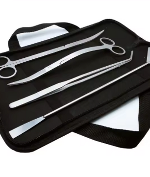 Aquarium Tools Set – RVS Aquascape Gereeadschap met Schaar, Pincet en Schep voor Plantenonderhoud