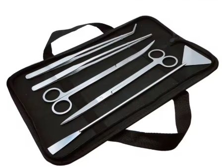 Aquarium Tools Set – RVS Aquascape Gereeadschap met Schaar, Pincet en Schep voor Plantenonderhoud