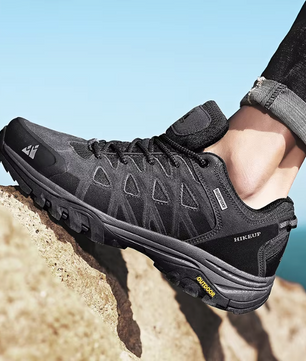 Ademende Wandelschoenen Heren – Comfortabele Trekking Sneakers met Vetersluiting en Demping voor Outdoor
