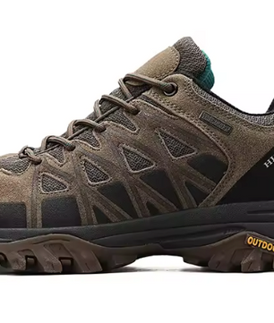 Ademende Wandelschoenen Heren – Comfortabele Trekking Sneakers met Vetersluiting en Demping voor Outdoor