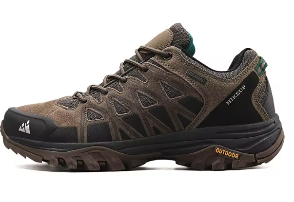 Ademende Wandelschoenen Heren – Comfortabele Trekking Sneakers met Vetersluiting en Demping voor Outdoor