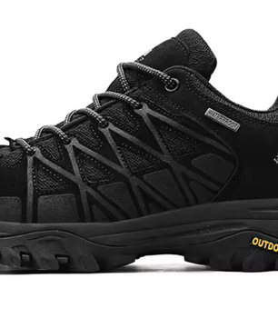 Ademende Wandelschoenen Heren – Comfortabele Trekking Sneakers met Vetersluiting en Demping voor Outdoor