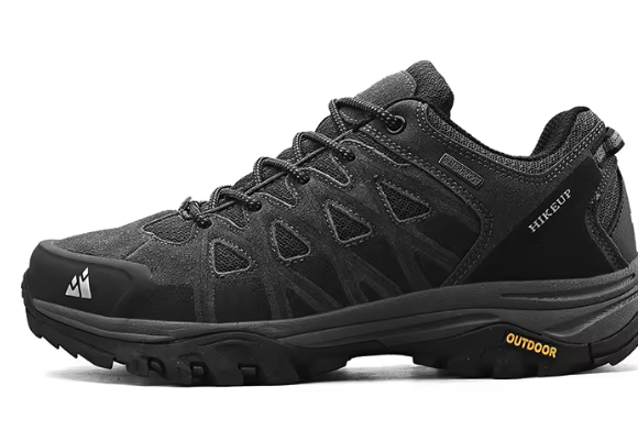 Ademende Wandelschoenen Heren – Comfortabele Trekking Sneakers met Vetersluiting en Demping voor Outdoor