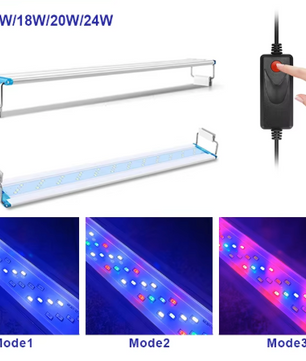 Ultradunne LED Aquarium Verlichting – Klem Lamp voor Aquatische Planten met Blauw, Wit en Rood Licht