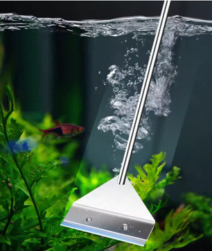 Aquarium Algen Schraper – Reinigingstool voor Glas en Zand met Lange Steel