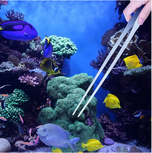 Aquarium Pincet 38 cm – RVS Aquascape Tang voor Planten, Voeren en Onderhoud