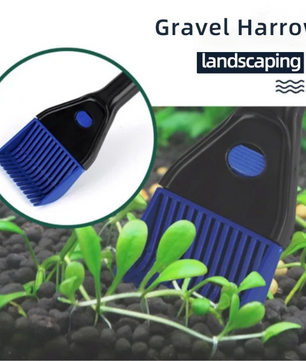 5-in-1 Aquarium Reinigingsset – Algen Schraper, Borstel en Tang met Lange Steel