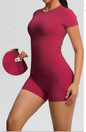 Dames Sportset 2-Delig – Yoga Shirt en High Waist Shorts voor Fitness en Workout