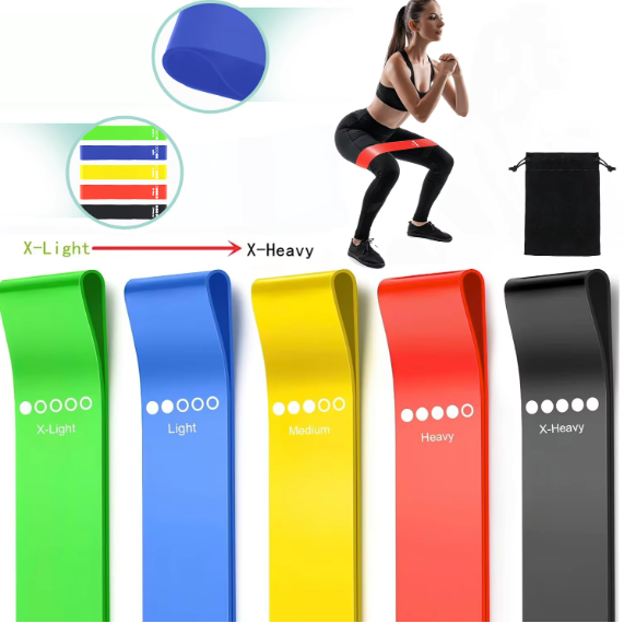 Weerstandsbanden Set 5-Delig – TPE Fitness Elastieken voor Krachttraining, Yoga en Workout