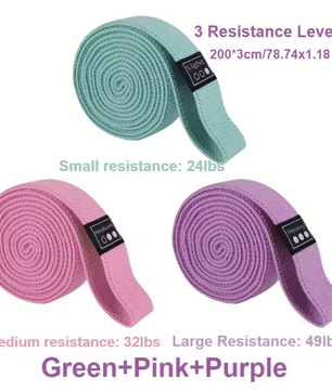Weerstandsbanden Set – Gebreide Fitness Elastieken voor Yoga, Krachttraining en Stretching