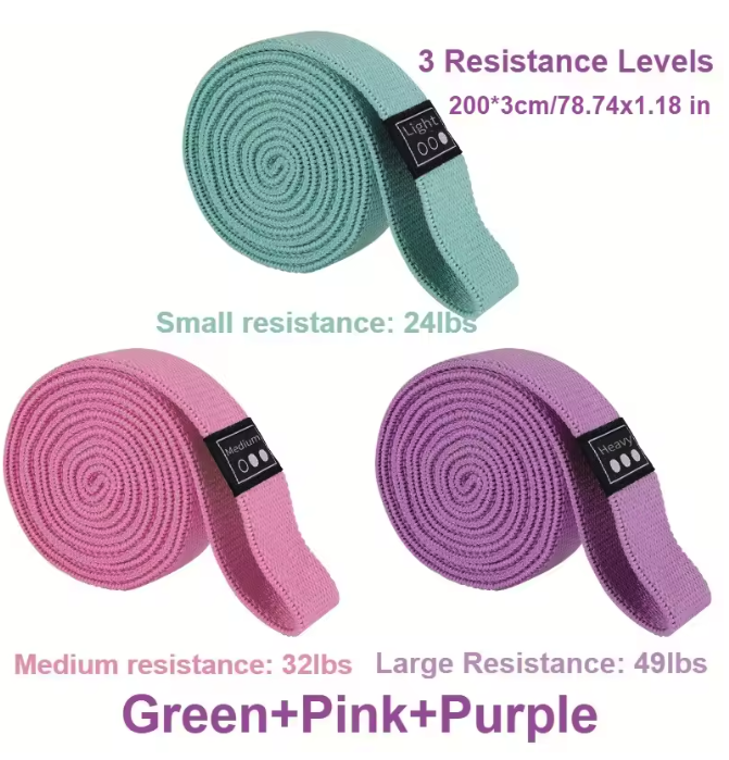 Weerstandsbanden Set – Gebreide Fitness Elastieken voor Yoga, Krachttraining en Stretching