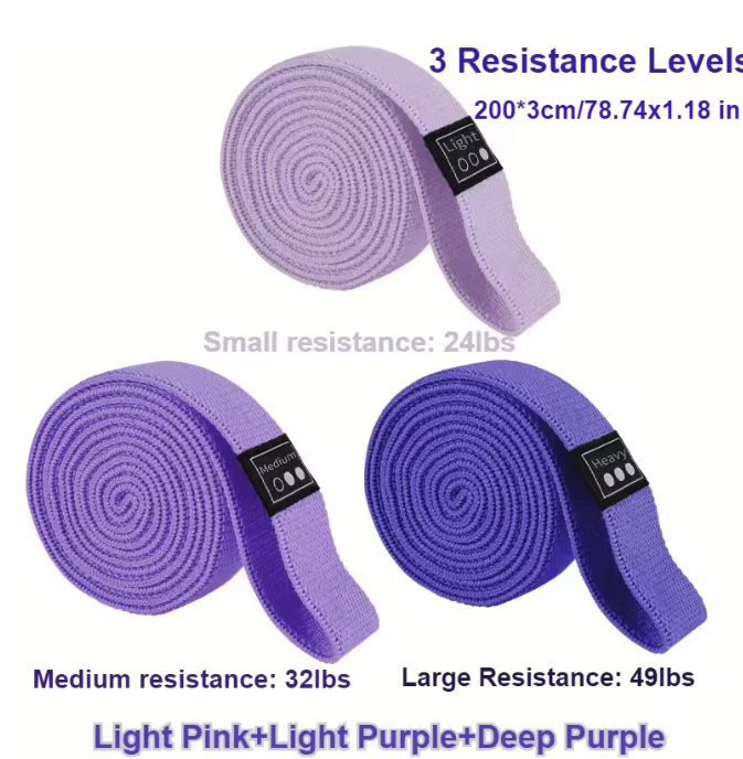 Weerstandsbanden Set – Gebreide Fitness Elastieken voor Yoga, Krachttraining en Stretching