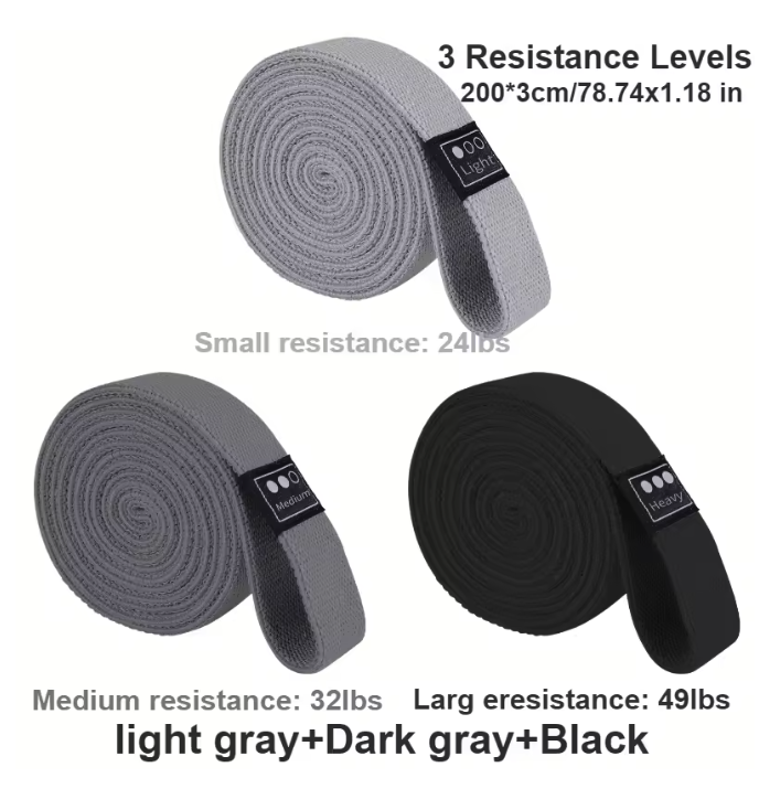 Weerstandsbanden Set – Gebreide Fitness Elastieken voor Yoga, Krachttraining en Stretching