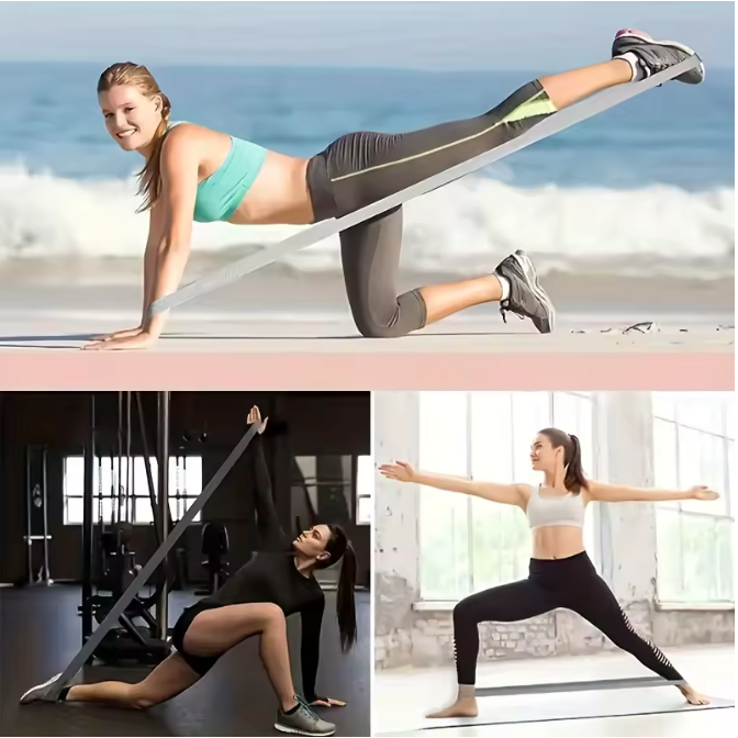 Weerstandsbanden Set – Gebreide Fitness Elastieken voor Yoga, Krachttraining en Stretching
