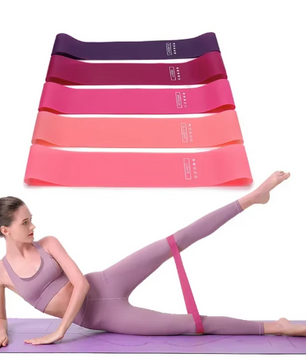 Weerstandsbanden Set 5-Delig – Fitness Elastieken met Verschillende Weerstanden en Opbergtasje