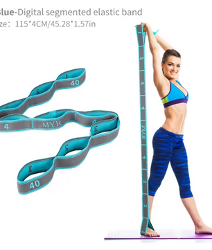 Yoga Stretch Band met Lussen – Elastische Stretch Strap voor Flexibiliteit en Training