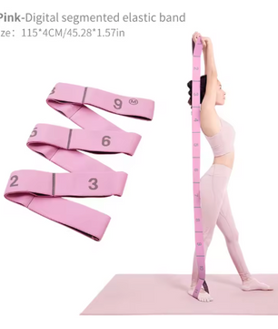 Yoga Stretch Band met Lussen – Elastische Stretch Strap voor Flexibiliteit en Training