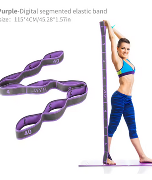 Yoga Stretch Band met Lussen – Elastische Stretch Strap voor Flexibiliteit en Training