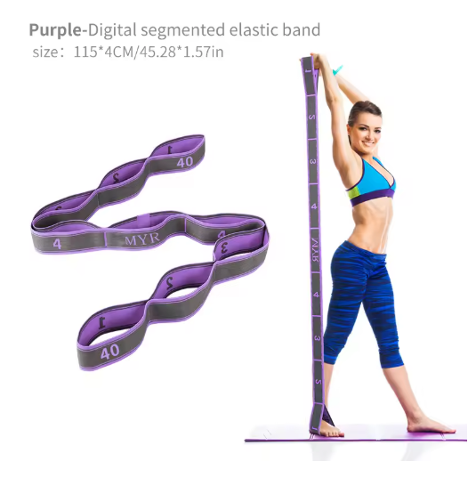 Yoga Stretch Band met Lussen – Elastische Stretch Strap voor Flexibiliteit en Training