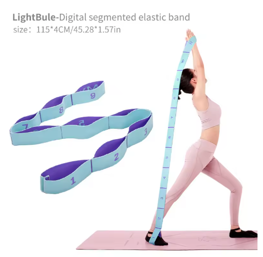 Yoga Stretch Band met Lussen – Elastische Stretch Strap voor Flexibiliteit en Training