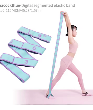 Yoga Stretch Band met Lussen – Elastische Stretch Strap voor Flexibiliteit en Training