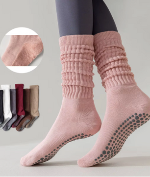 Yoga Sokken met Antislip – Katoenen Pilates Sokken met Siliconen Grip en Comfort