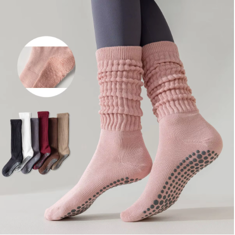 Yoga Sokken met Antislip – Katoenen Pilates Sokken met Siliconen Grip en Comfort