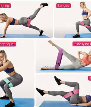 Weerstandsbanden Set 3-Delig – Stoffen Fitness Bands voor Benen, Billen en Yoga Training
