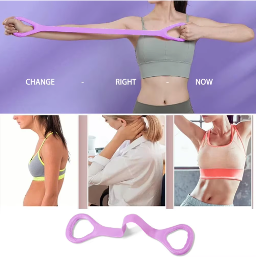 8-Vorm Fitness Weerstandsband – Elastiek voor Arm, Rug en Schouder Training