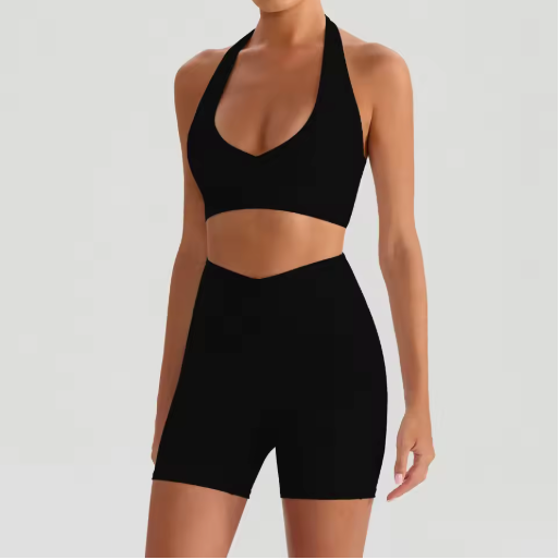 Dames Sportset 2-Delig – Yoga Set met Sport BH en Flared Broek voor Fitness en Workout