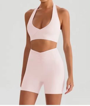 Dames Sportset 2-Delig – Yoga Set met Sport BH en Flared Broek voor Fitness en Workout