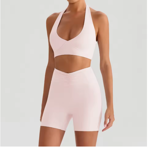 Dames Sportset 2-Delig – Yoga Set met Sport BH en Flared Broek voor Fitness en Workout