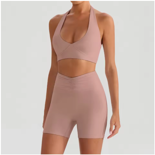 Dames Sportset 2-Delig – Yoga Set met Sport BH en Flared Broek voor Fitness en Workout
