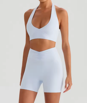 Dames Sportset 2-Delig – Yoga Set met Sport BH en Flared Broek voor Fitness en Workout