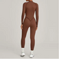 Dames Sport Jumpsuit – Yoga Bodysuit met Lange Mouwen voor Fitness en Workout