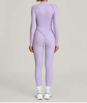 Dames Sport Jumpsuit – Yoga Bodysuit met Lange Mouwen voor Fitness en Workout