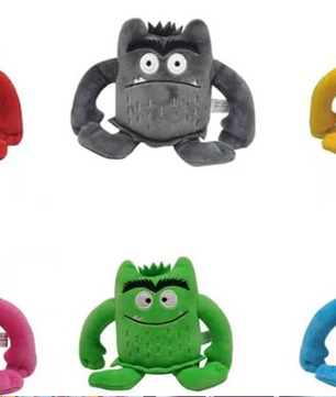 Set van 6 Kawaii Monster Knuffels – Zachte Pluche Speelgoedfiguren, Educatief en Sensorisch Speelgoed (15 cm)