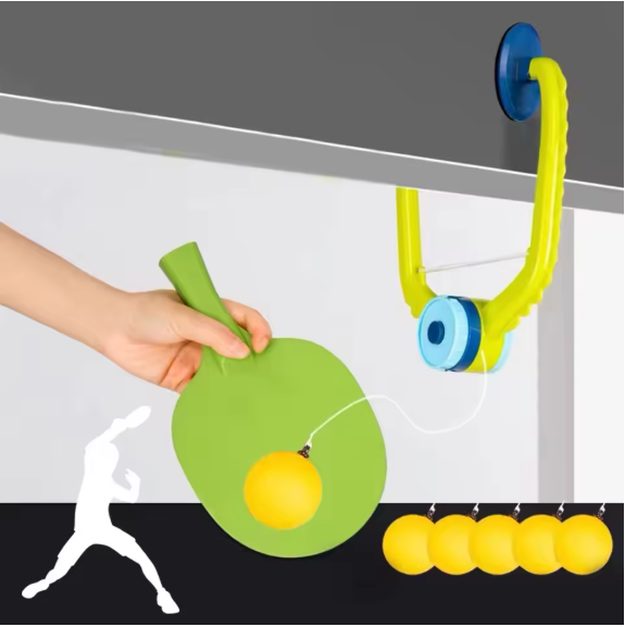 Hangende Tafeltennis Trainer Set – Indoor Pingpong Oefenset met Batje en Ballen