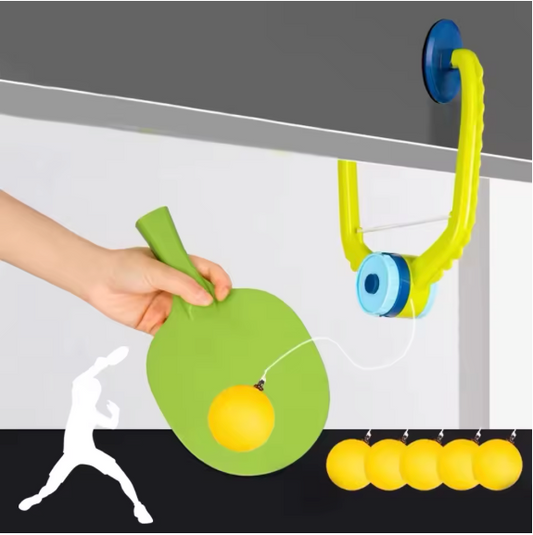 Hangende Tafeltennis Trainer Set – Indoor Pingpong Oefenset met Batje en Ballen