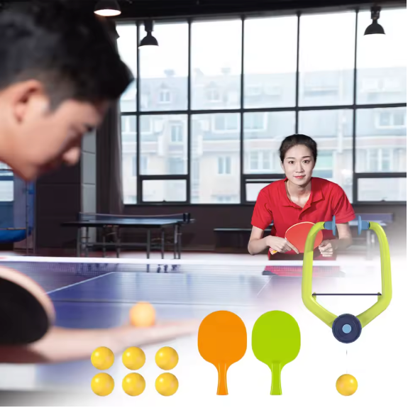 Hangende Tafeltennis Trainer Set – Indoor Pingpong Oefenset met Batje en Ballen