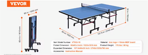 Tafeltennistafel Inklapbaar – Professionele Pingpong Tafel met Net voor Indoor Gebruik
