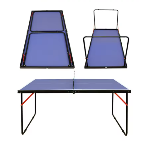 Mini Tafeltennistafel Inklapbaar 137 cm – Pingpong Set met Net, Batjes en Ballen