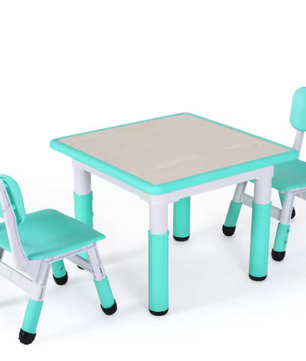 Kinder Tafel met 2 Stoelen Verstelbaar – Speeltafel voor Leren en Tekenen