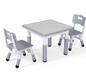 Kinder Tafel met 2 Stoelen Verstelbaar – Speeltafel voor Leren en Tekenen