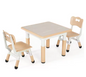 Kinder Tafel met 2 Stoelen Verstelbaar – Speeltafel voor Leren en Tekenen