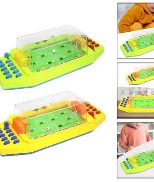 Mini Tafelvoetbal Spel 43 cm – Desktop Voetbalspel met Scorebord voor 2 Personen
